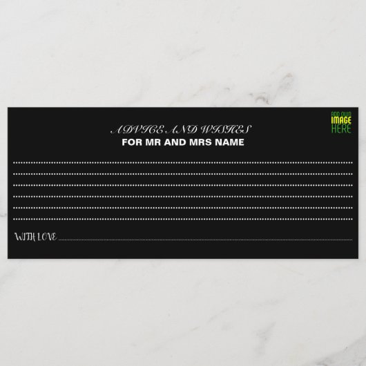 MODERNE BEWERKBARE EENVOUDIGE ZWARTE AFBEELDING TE ADVIESKAART (Voorkant)