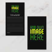 MODERNE BEWERKBARE EENVOUDIGE ZWARTE AFBEELDING TE ADVIESKAART (Voorkant / Achterkant)