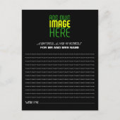 MODERNE BEWERKBARE EENVOUDIGE ZWARTE AFBEELDING TE ADVIESKAART (Voorkant)