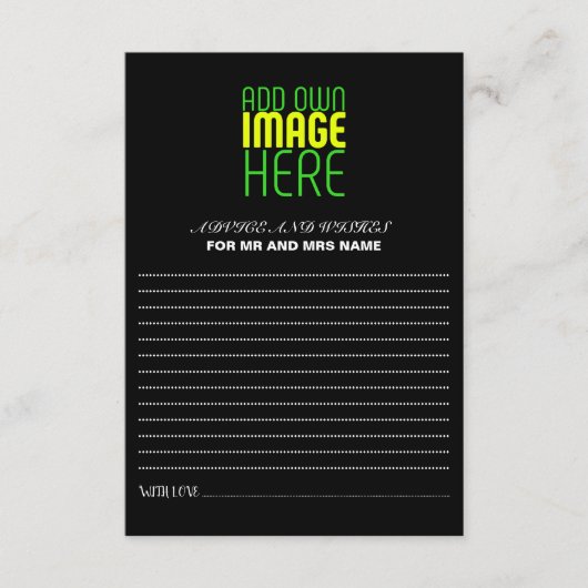 MODERNE BEWERKBARE EENVOUDIGE ZWARTE AFBEELDING TE ADVIESKAART (Voorkant)