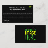 MODERNE BEWERKBARE EENVOUDIGE ZWARTE AFBEELDING TE ADVIESKAART (Voorkant / Achterkant)