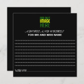 MODERNE BEWERKBARE EENVOUDIGE ZWARTE AFBEELDING TE ADVIESKAART (Voorkant / Achterkant)