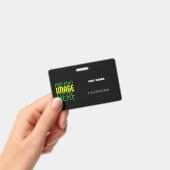 MODERNE BEWERKBARE EENVOUDIGE ZWARTE AFBEELDING TE BADGE (Handheld)