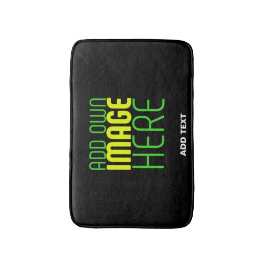 MODERNE BEWERKBARE EENVOUDIGE ZWARTE AFBEELDING TE BADMAT (Voorkant Verticaal)