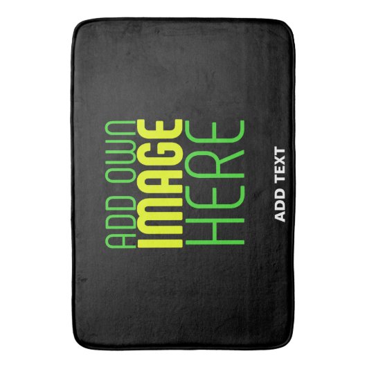 MODERNE BEWERKBARE EENVOUDIGE ZWARTE AFBEELDING TE BADMAT (Voorkant Verticaal)