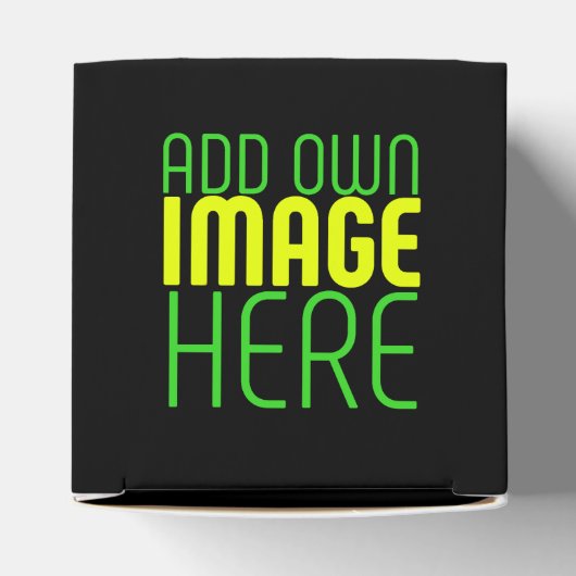 MODERNE BEWERKBARE EENVOUDIGE ZWARTE AFBEELDING TE BEDANKDOOSJES (Bovenkant)