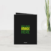 MODERNE BEWERKBARE EENVOUDIGE ZWARTE AFBEELDING TE BEDANKKAART (Achterkant)