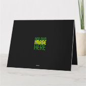 MODERNE BEWERKBARE EENVOUDIGE ZWARTE AFBEELDING TE BEDANKKAART (Achterkant)