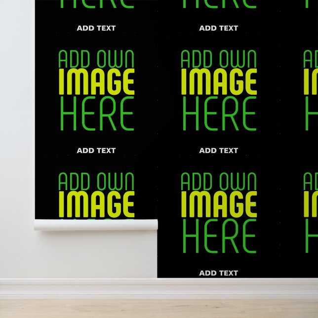 MODERNE BEWERKBARE EENVOUDIGE ZWARTE AFBEELDING TE BEHANG (Applicatie)