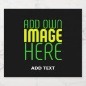 MODERNE BEWERKBARE EENVOUDIGE ZWARTE AFBEELDING TE BIER ETIKET (Enkel label)