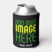 MODERNE BEWERKBARE EENVOUDIGE ZWARTE AFBEELDING TE BLIKJESKOELER (Blikje Voorkant)