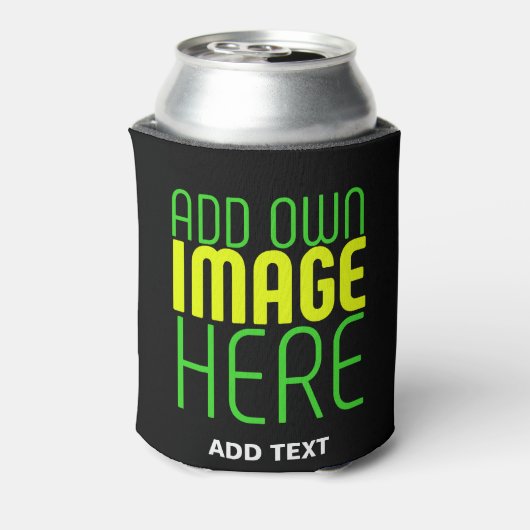 MODERNE BEWERKBARE EENVOUDIGE ZWARTE AFBEELDING TE BLIKJESKOELER (Blikje Achterkant)