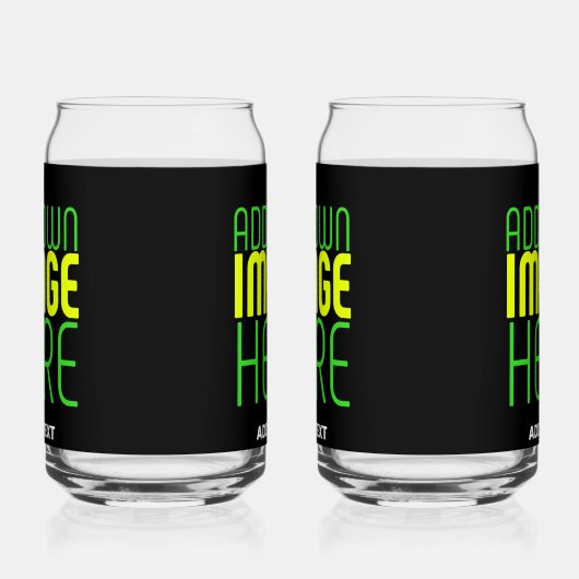 MODERNE BEWERKBARE EENVOUDIGE ZWARTE AFBEELDING TE BLIKVORM GLAS (Links)