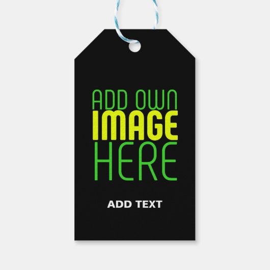 MODERNE BEWERKBARE EENVOUDIGE ZWARTE AFBEELDING TE CADEAULABEL (Achterkant)