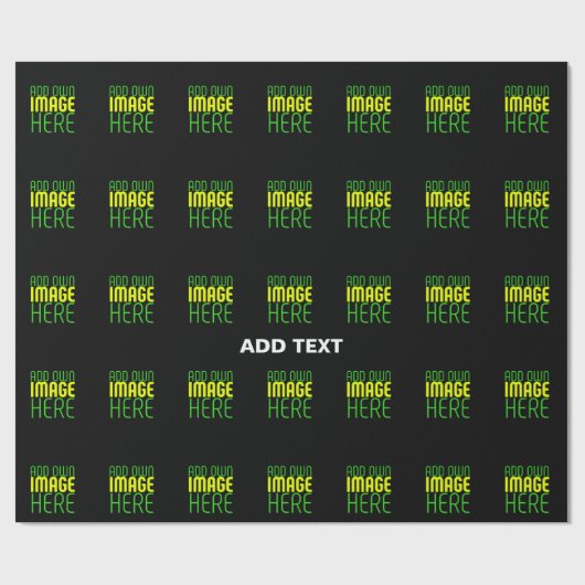 MODERNE BEWERKBARE EENVOUDIGE ZWARTE AFBEELDING TE CADEAUPAPIER (Vlak)