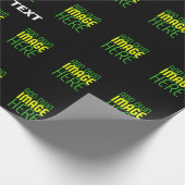 MODERNE BEWERKBARE EENVOUDIGE ZWARTE AFBEELDING TE CADEAUPAPIER (Hoek)