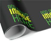 MODERNE BEWERKBARE EENVOUDIGE ZWARTE AFBEELDING TE CADEAUPAPIER (Rol Hoek)