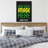 MODERNE BEWERKBARE EENVOUDIGE ZWARTE AFBEELDING TE CANVAS AFDRUK (Insitu (Slaapkamer))