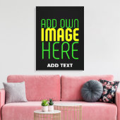 MODERNE BEWERKBARE EENVOUDIGE ZWARTE AFBEELDING TE CANVAS AFDRUK (Insitu (Woonkamer))