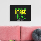MODERNE BEWERKBARE EENVOUDIGE ZWARTE AFBEELDING TE CANVAS AFDRUK (Insitu (Woonkamer))