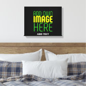 MODERNE BEWERKBARE EENVOUDIGE ZWARTE AFBEELDING TE CANVAS AFDRUK (Insitu (Slaapkamer))