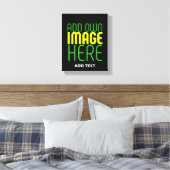MODERNE BEWERKBARE EENVOUDIGE ZWARTE AFBEELDING TE CANVAS AFDRUK (Insitu (Slaapkamer))