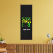 MODERNE BEWERKBARE EENVOUDIGE ZWARTE AFBEELDING TE CANVAS AFDRUK (Insitu (Woonkamer))