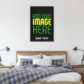 MODERNE BEWERKBARE EENVOUDIGE ZWARTE AFBEELDING TE CANVAS AFDRUK (Insitu (Slaapkamer))