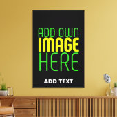 MODERNE BEWERKBARE EENVOUDIGE ZWARTE AFBEELDING TE CANVAS AFDRUK (Insitu (Woonkamer))