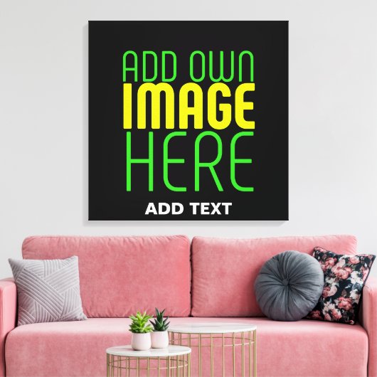 MODERNE BEWERKBARE EENVOUDIGE ZWARTE AFBEELDING TE CANVAS AFDRUK (Insitu (Woonkamer))