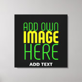 MODERNE BEWERKBARE EENVOUDIGE ZWARTE AFBEELDING TE CANVAS AFDRUK (Voorkant)