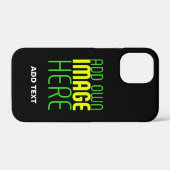 MODERNE BEWERKBARE EENVOUDIGE ZWARTE AFBEELDING TE Case-Mate iPhone CASE (Achterkant (horizontaal))
