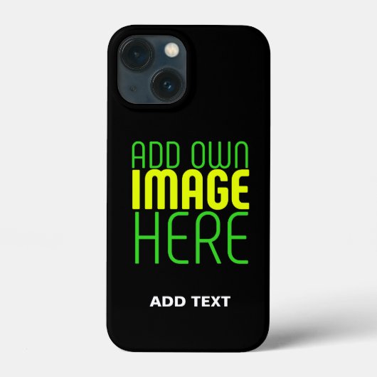 MODERNE BEWERKBARE EENVOUDIGE ZWARTE AFBEELDING TE Case-Mate iPhone CASE (Achterkant)