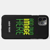 MODERNE BEWERKBARE EENVOUDIGE ZWARTE AFBEELDING TE Case-Mate iPhone CASE (Achterkant (horizontaal))