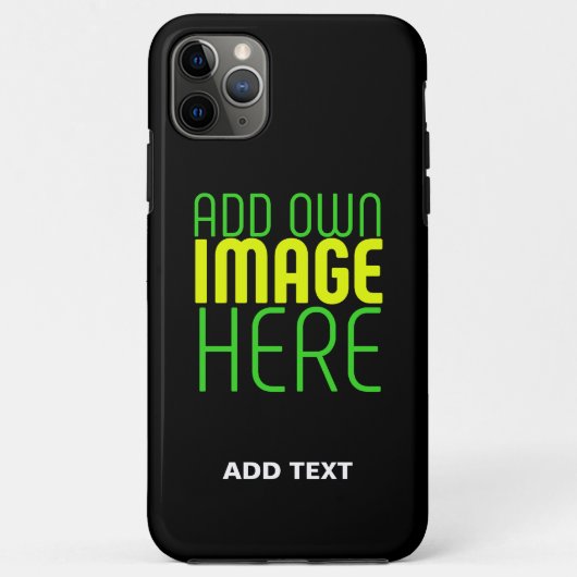 MODERNE BEWERKBARE EENVOUDIGE ZWARTE AFBEELDING TE Case-Mate iPhone CASE (Achterkant)