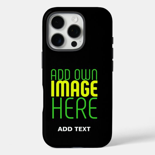 MODERNE BEWERKBARE EENVOUDIGE ZWARTE AFBEELDING TE Case-Mate iPhone CASE (Achterkant)