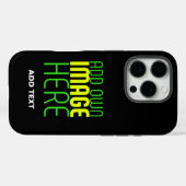MODERNE BEWERKBARE EENVOUDIGE ZWARTE AFBEELDING TE Case-Mate iPhone CASE (Achterkant (horizontaal))