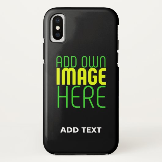 MODERNE BEWERKBARE EENVOUDIGE ZWARTE AFBEELDING TE Case-Mate iPhone CASE (Achterkant)