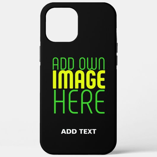 MODERNE BEWERKBARE EENVOUDIGE ZWARTE AFBEELDING TE Case-Mate iPhone CASE (Achterkant)