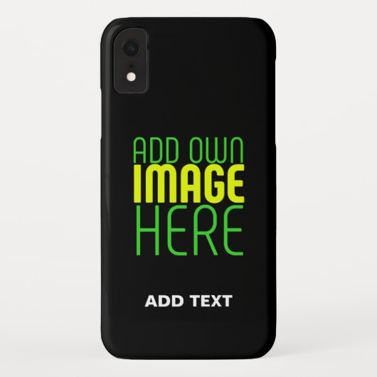 MODERNE BEWERKBARE EENVOUDIGE ZWARTE AFBEELDING TE Case-Mate iPhone CASE (Achterkant)