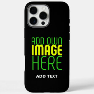 MODERNE BEWERKBARE EENVOUDIGE ZWARTE AFBEELDING TE iPhone 16 PRO MAX HOESJE