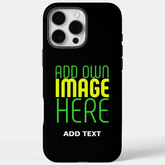 MODERNE BEWERKBARE EENVOUDIGE ZWARTE AFBEELDING TE Case-Mate iPhone CASE (Achterkant)