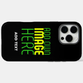 MODERNE BEWERKBARE EENVOUDIGE ZWARTE AFBEELDING TE Case-Mate iPhone CASE (Achterkant (horizontaal))