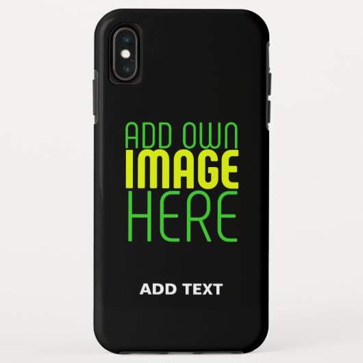 MODERNE BEWERKBARE EENVOUDIGE ZWARTE AFBEELDING TE Case-Mate iPhone CASE (Achterkant)