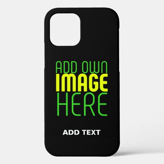 MODERNE BEWERKBARE EENVOUDIGE ZWARTE AFBEELDING TE Case-Mate iPhone CASE (Achterkant)
