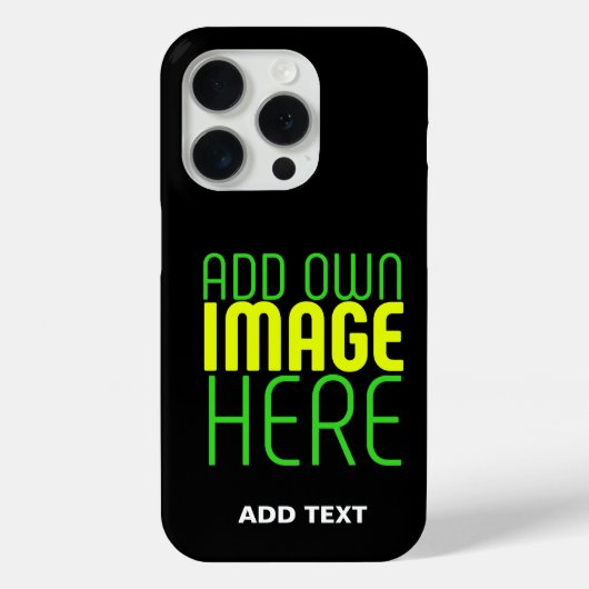 MODERNE BEWERKBARE EENVOUDIGE ZWARTE AFBEELDING TE Case-Mate iPhone CASE (Achterkant)