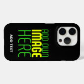 MODERNE BEWERKBARE EENVOUDIGE ZWARTE AFBEELDING TE Case-Mate iPhone CASE (Achterkant (horizontaal))