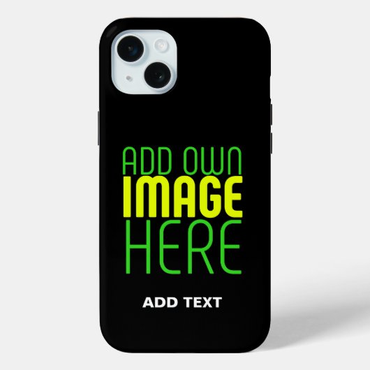 MODERNE BEWERKBARE EENVOUDIGE ZWARTE AFBEELDING TE Case-Mate iPhone CASE (Achterkant)