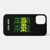 MODERNE BEWERKBARE EENVOUDIGE ZWARTE AFBEELDING TE Case-Mate iPhone CASE (Achterkant (horizontaal))