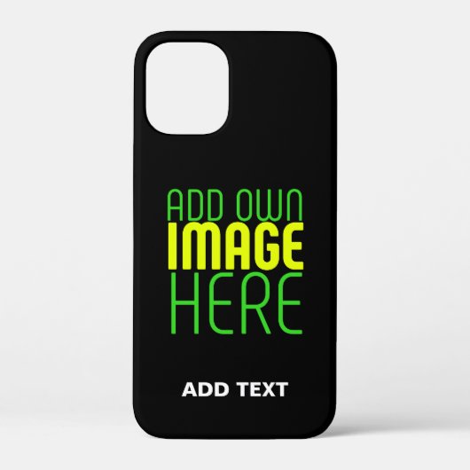 MODERNE BEWERKBARE EENVOUDIGE ZWARTE AFBEELDING TE Case-Mate iPhone CASE (Achterkant)